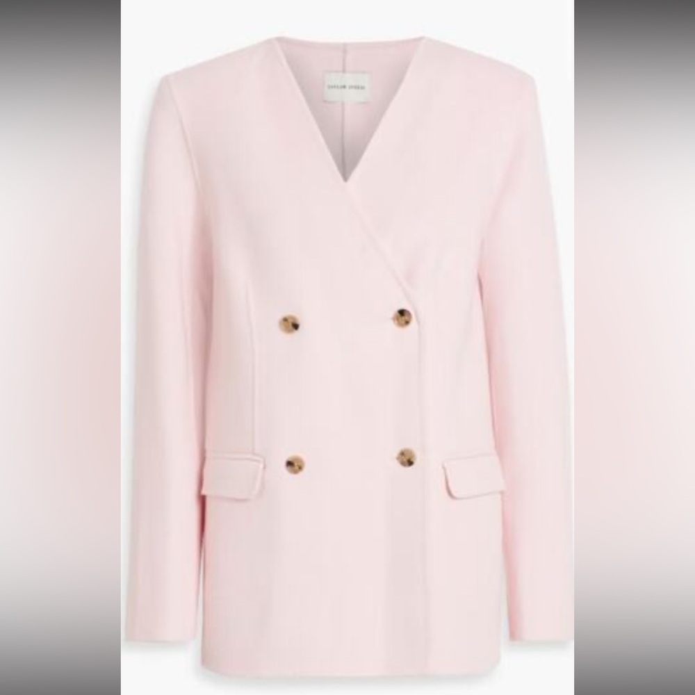 Elegant Pink Double-Breasted Women's Coat